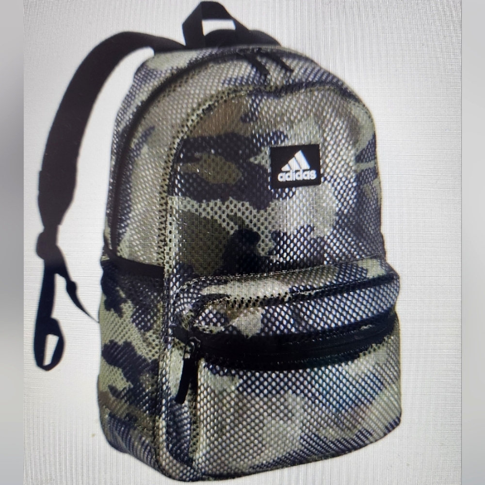 NWT Adidas Hermosa 2 Mesh Backpack Camo Green